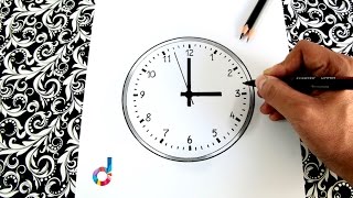 How to draw a Wall Clock step by step | Learn Draw | Coloring Pages for Kids screenshot 1