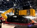 Komatsu PC650 excavator moved by lowbed from Conexpo 2017