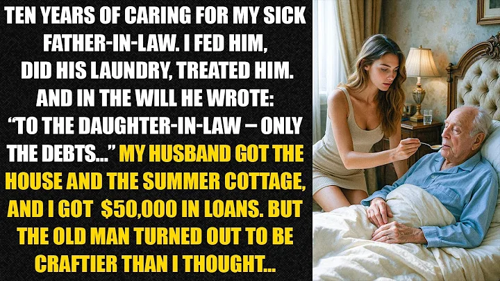Ten years of caring for my sick father-in-law. I fed him, did his laundry, treated him. And in the..