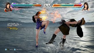 Tekken 7 Josie - Tifa mod while trying the f+3 combo (mod link in description)