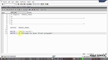 First sap abap program