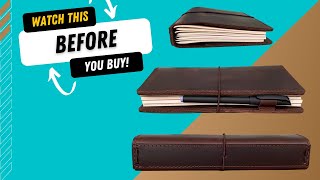 Travelers Notebook Cover with Inner Pockets, Card Slots and Pen Holder, Standard Size, Dark Brown