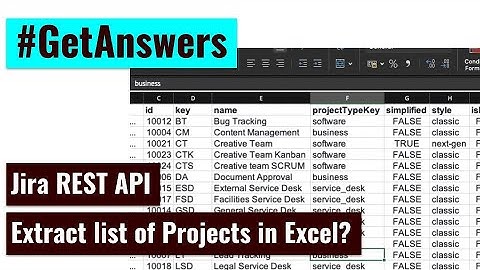 GetAnswers - Retrieve list of projects using Jira REST API