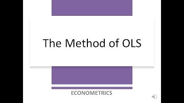 The method of OLS | Ordinary Least Square | Basic Econometrics | Easy #econometrics | Lecture 5