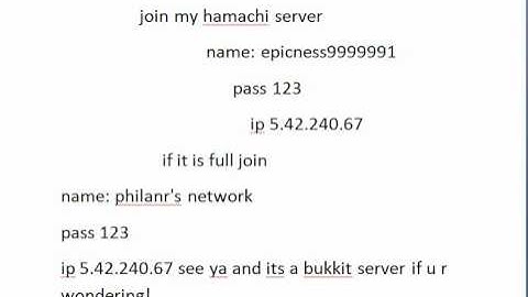 join my minecraft hamachi server!