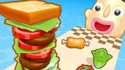 Sandwich Runner Game Max Level Video Gameplay Walkthrough Android