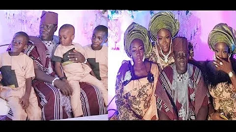 Taiwo Hassan Ogogo Snaps with his Daughters & Sons that looks so much like him At His Birthday