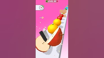 "🔪 Level 85 Challenge! Can You Slice Them All? 🍎 🍩🍦 #Shorts #gaming #slicing