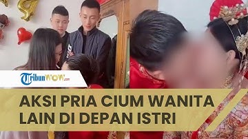 Aksi Mengejutkan Mempelai Pria Tiba- tiba Cium Pengiring Pengantin, Reaksi Istri Tak Terduga