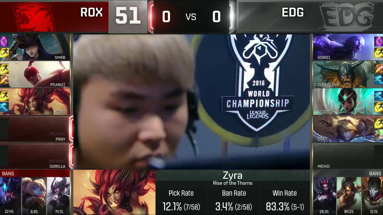 LOL S6 — ROX vs EDG - Full Game - World Championship 2016 Quarterfinals