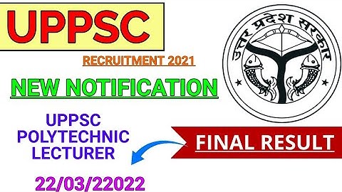 UPPSC POLYTECHNIC LECTURER EXAM 2021 RESULT IS OUT || @Railwaysengar