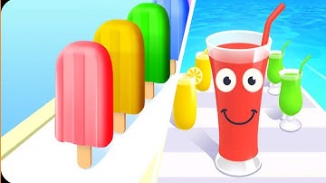 ✔️Popsicle Stack 🆚 Juice Run✔️Max Level walkthrough All gameplay trailer android ios mobile gameplay