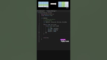 Transpose Matrix in C++  | Compitative coding | #short #compitativecoding #cpp #coding #matrix