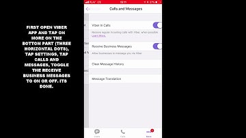 HOW TO DISABLE OR ENABLE RECEIVE BUSINESS MESSAGES IN VIBER APP (IOS)