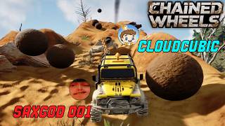 Let the Co-op Car CHOAS Begin | Chained Wheels - Full Desert Biome