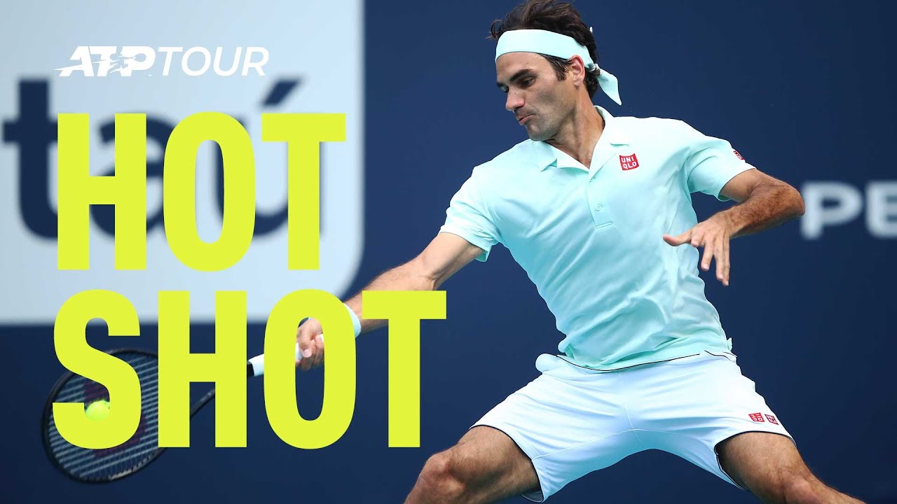 Hot Shot: Federer Breaks Isner With Flair In Miami 2019 Final - YouTube