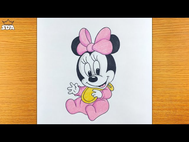 mickey mouse and minnie mouse baby drawings