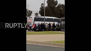 Australia: large numbers of police arrive near albury ahead victoria
coronavirus lockdown