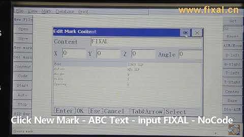 107E Edit marking content(font,size,angle,align) of dot peen marking machine(GDS)