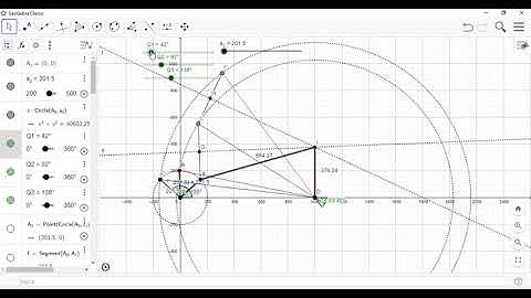 Three Position Synthesis of Four Bar Mechanism-GeoGebra #synthesis#mechanism#geogebra