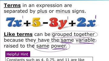 Combining Like Terms and Distributive Video