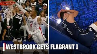 Russell Westbrook gets FLAGRANT 1 after hitting Josh Green in the head | NBA on ESPN