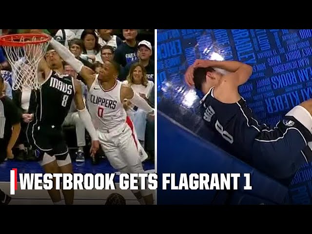 Russell Westbrook gets FLAGRANT 1 after hitting Josh Green in the head | NBA on ESPN