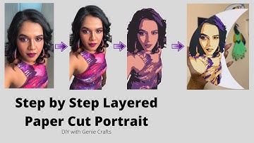 HOW TO DO COLORED LAYERED PORTRAIT | PAPER CUT PORTRAIT | PAPER CUTTING ART | LAYERED ART TUTORIAL
