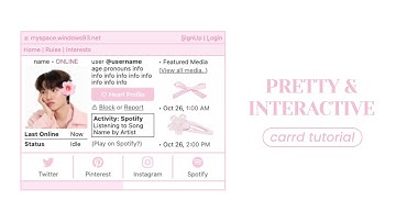 pretty & interactive carrd tutorial - cr taegivile