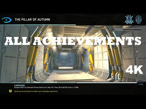 (4K HDR) Halo CE MCC: Mission 1 Pillar of Autumn ALL achievements ...