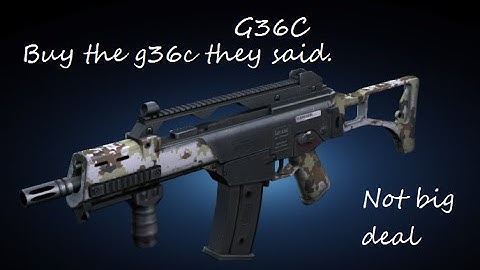 CW- contract wars , buying the g36c showcase.( w- task in the description)