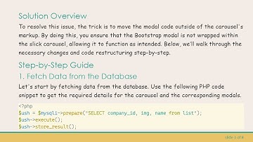 How to Fix the Bootstrap 4 Modal Not Working Inside Slick Carousel Div