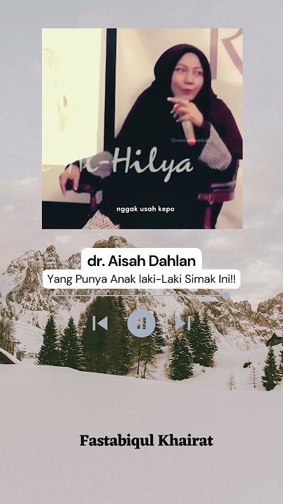 Yang Punya Anak laki Laki Simak Ini!! || dr Aisah Dahlan || #aisahdahlan