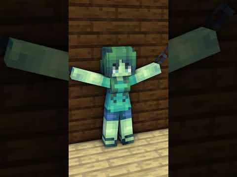Help the Zombie Girl - minecraft animation #shorts