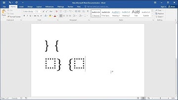 How to type right or left single curly bracket in Word