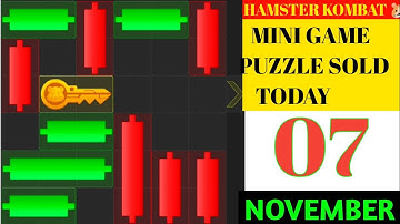 Mini Game Today 7 November Hamster Kombat How To Solve Mini Game Puzzle in Hamster Kombat (100%) 💯🐹🐹
