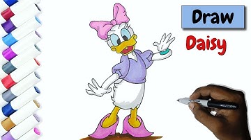 Drawing Daisy Duck !!! How To Draw Daisy Duck