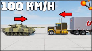 TANK vs TRUCK 10 TONS! 100 Km/H CRASH TEST! - BeamNg Drive