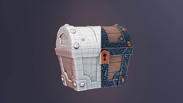 How I Create Game ready Treasure Chest | High poly details to Low poly object  - Part 03