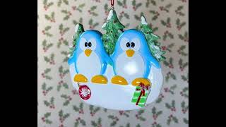 Personalized Penguin Couple Ornament | Couples Christmas Keepsake for Any Occasion