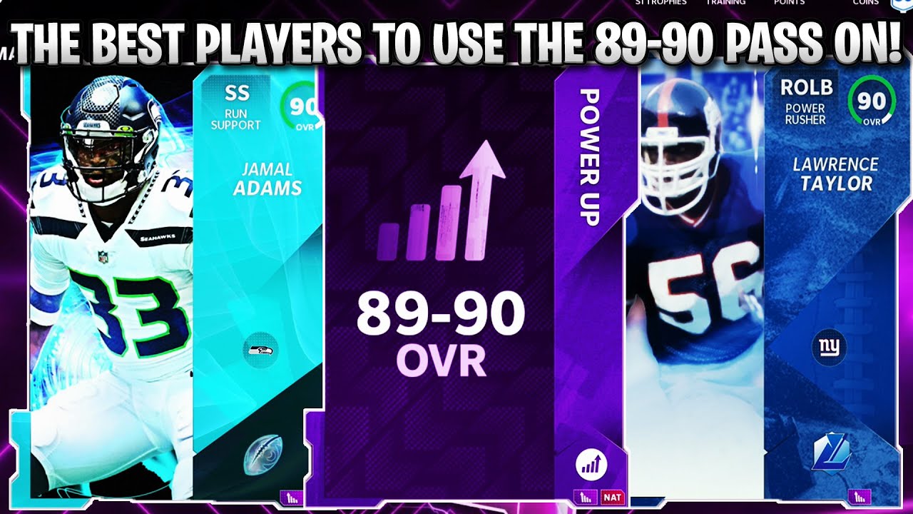 THE BEST PLAYERS TO USE THE 8990 OVERALL POWER UP PASS ON! MADDEN 21