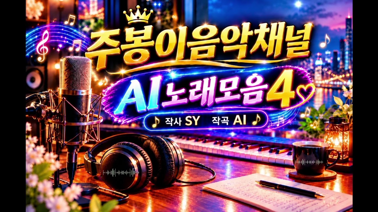 AI노래모음 4  #주봉이음악채널 #작사SY #AI  #뽕짝트롯 #뽕짝째즈