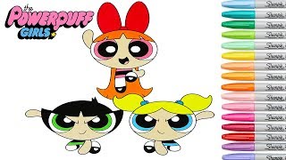 Powerpuff Girls Coloring Book Pages Blossom Buttercup Bubbles Rainbow Splash Color Swap