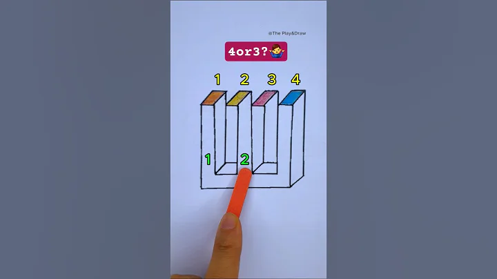 4or3?정답은? Counting Trick : 4or3? #drawing #shorts #trending #play