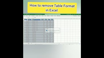 How to remove table format in Excel #excel #excelshortsvideo