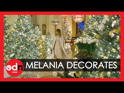 melania-trump-inspects-white-house-christmas-decorations-in-new-video