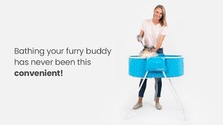 Bath Time Made Easy: Furesh Elevated Folding Pet Bathtub