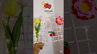 Diy wall grid using paper🌷|| Aesthetic Room decor idea✨|| #diy #aestheic #shorts
