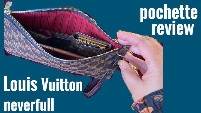 Louis Vuitton Neverfull Pouch what fits inside. 