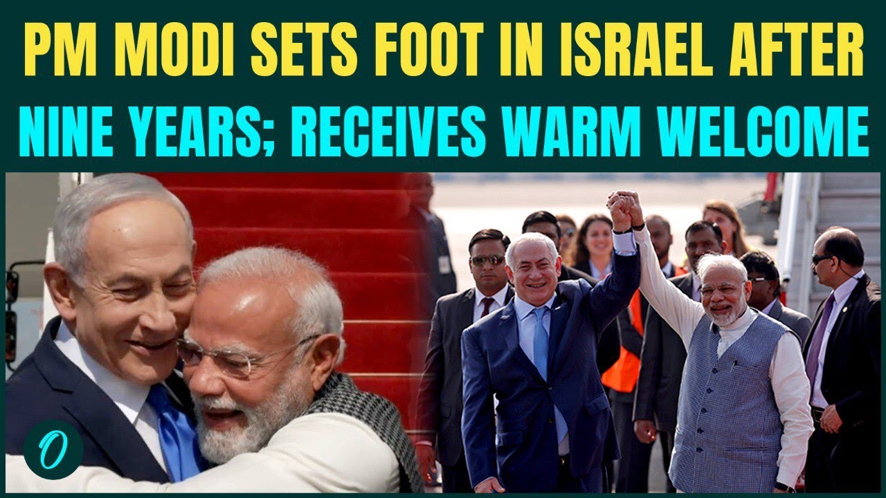 BREAKING: Israeli PM Netanyahu WELCOMES India’s Prime Minister Modi at Ben Gurion Airport Ceremony